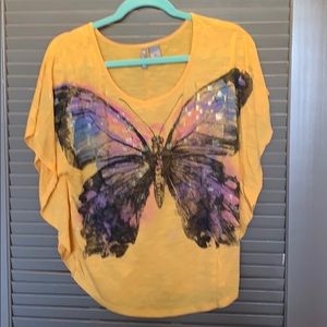 Golden Yellow Butterfly Shirt